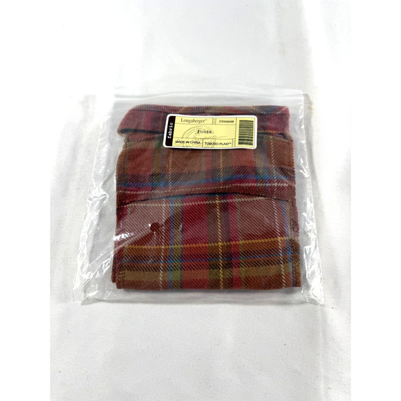 Longaberger Foyer Basket Toboso Plaid Fabric Liner 23359268 - Picture 1 of 2